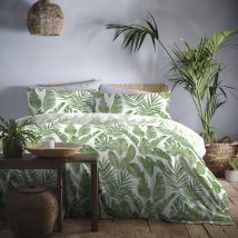 Dreams&drapes - Tahiti Set Copripiumino Facile Da Pulire, 1 Pezzo, Letto Doppio, Verde