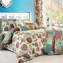 Dreams n' Drapes, Biancheria per letto singolo, incl. copripiumino e federa, Multicolore (Teal)