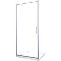 Drehfalttür für Dusche mit asymmetrischen Scharnierbolzen – Verchromter Rahmen – Reversibel montierbar Cm 76-79 h 200