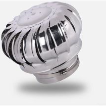 Drehbare Kaminhaube Aus Edelstahl Ohne Windballantrieb Und Rauchabzugsvorrichtung - Regenfester Lüfter (ø 160 Mm)