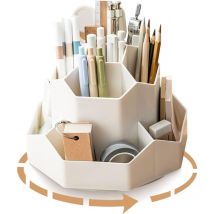 Fitags - Drehbarer Stifthalter, Schreibtisch-Organizer mit 9 Fächern, verbesserte große Kapazität, 360°-Drehung, für Bleistifte, Buntstifte und
