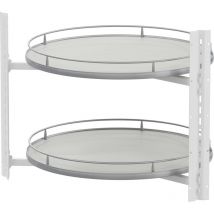 Vs Cor Wheel Pro Drehteller Für Eckschrank Organizer - Rondell Küchenschrank Drehbar 4/4-kreis, Kb 800mm, Hellgrau/silber