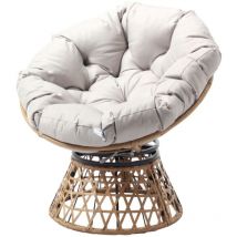Drehsessel in Rattanoptik mit PAPASAN-Kissen
