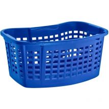 Wäschekorb, 40L Wäsche Box Volumen, Wäschesammler mit 60 x 40 x 28 cm Außenmaß, Wäsche Sortierer groß, Aufbewahrungskorb - blau - Buri