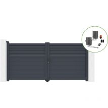 Casanoov - Portail battant 3m carpatia H.140cm alu + motorisation bunker B500
