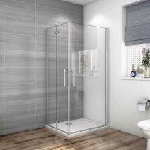 Duschparadies-de - Drehtür(80cm) x Falttür(76cm) x Höhe 185cm Nano esg Eckdukabine Duschabtrennung Eckdusche