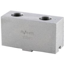 Röhm Aufsatzbacken-Set 100 mm – 3 Backen – 16 MnCr5 – Höhe 30 mm – Länge 53 mm – Nutenbreite 7,96 mm – Bohrungsabstand 24 mm