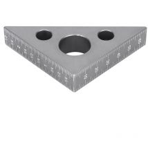 Lycxames - Dreiecklineal aus Aluminiumlegierung, 45/90 Grad, mattiert, rechtwinklig, Messgerät, Holzbearbeitungswerkzeug