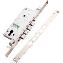 Dreifach-Einsteckschloss für linke und 49 gepanzerte Türen - Kasten 193 x 78 mm