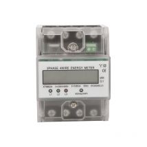 Dreiphasiger 4-leiter-energiezähler 220/380v 5-80a Energieverbrauch Kwh Zähler Din-schienenmontage Digitaler Stromzähler Mit Hintergrundbeleuchteter 