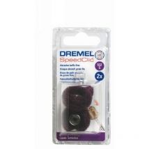 512S ez SpeedClic Abrasive Buffs 2-pack, 2 tamponi di finitura (25 mm, grana 320) per la pulizia e la levigatura leggera - Dremel