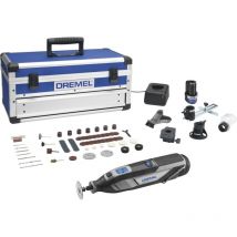 Dremel - 8240 Akku-Rotationswerkzeug, 12V 2Ah Lithium-Ionen-Akku, Multifunktionswerkzeug Set mit 5 Auf-und Vorsätzen, 65 Zubehören, variable Drehzahl