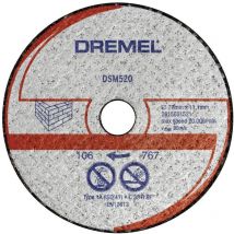 Dremel DSM520 2615S520JB Disque à tronçonner 77 mm 2 pc(s) Tuile, Placoplâtre