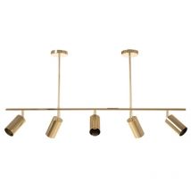 REA - lámpara de suspensión APP612-5C oro 5-PUNTOS de luz GU-10 100X72CM