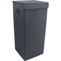 EBUY24 Wäschekorb Dreso L – Anthrazit – 70 x 30 x 30 cm – Hochwertiger Stoff – Faltbar mit Tragegriffen