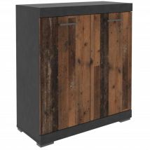 Dresser with 2 Doors 80x34.9x89.9 cm Grey and Old Style fmd