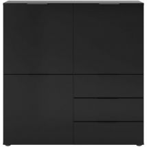 Dresser with 3 Doors and 3 Drawers Black fmd