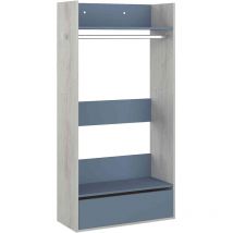 Terre De Nuit - Dressing enfant en bois grisé et bleu - DR9020