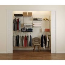 Secury-t - Dressing crémaillères modulables blanc 47 pièces 2,38x1,22M en kit