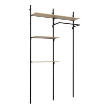 Sodiake - Meuble dressing bibliotheque modulable au design industriel avec 4 etagere l60cm