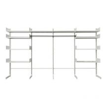 Sodiake - Mobilier de rangement autoportant et sans fixation en metal couleur blanc robuste pour buanderie et garage avec 10 tablettes reglables