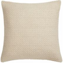 Drift Home Hayden Textured Weave Eco-Friendly 100% Recycled Cotton Cushion Cover, Cream, 43 x 43 Cm