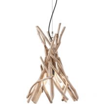 Driftwood - 1 Lichtdeckenanhänger Braun, E27 - Ideal Lux
