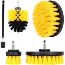 Supermarket - Drill Brush, 5 Pieces Drill Brush Cleaning Tool Set Drill Brush for Bathroom Surfaces Floor Bathtub (2'/3.5'/4'/5' Brushes + 1 x