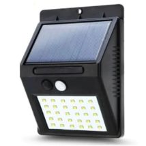 Faretto lampada a batteria solare 25+5+5 led con sensore di movimento e crepuscolare da giardino IP65 - Driwei