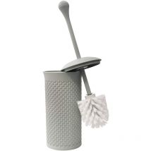 Droplette Design Plastic Toilet Brush, 40 x 12cm Approx, Grey, One Size