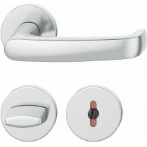 FSB - Drückergarnitur 12 1045 asl auf Rosette wc, Edelstahl matt