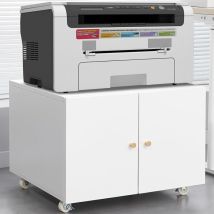 Druckerständer Aus Metall Mit Stauraum, Mobile Druckertische Für Kleine Räume Mit Tür, Verstellbares Regal, Aktenschrank Auf Rollen Für Das Homeoffice