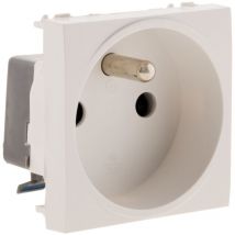 Steckdose 2P+T automatische Verbindung. Nur Motor - weiß