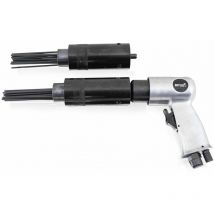 Bituxx - Druckluft Nadelentroster Entroster Rostentferner Nadelpistole 4000 U/min + 2 Nadelköpfe mit 19 Nadeln ø 3mm
