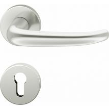 FSB Drückergarnitur 12 1023 ASL auf Rosette PZ, silber eloxiert