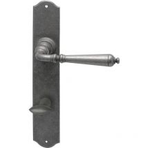 Halcö Türbeschlag Gröden Türgriff für Innentür auf Schild WC 90 verzinkt patiniert