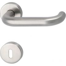 Marchesi - Drückergarnitur harmonie - auf Rosette bb, 38 - 45, Edelstahl matt