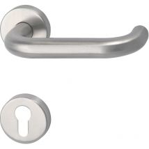 Marchesi - Drückergarnitur harmonie - auf Rosette pz, 38 - 45, Edelstahl matt