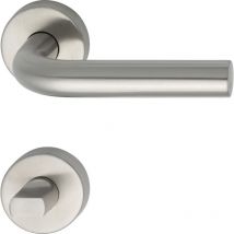 Marchesi - Drückergarnitur horizont - auf Rosette wc, 38 - 45, Edelstahl matt