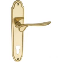 Marchesi - Türbeschlag Köln Türgriff für Innentür auf Schild pz 88 Messing poliert önorm