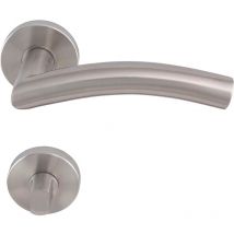 SOLIDO Drückergarnitur OSLO - auf Rosette WC, 38 - 45, Edelstahl matt FH