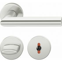 FSB - Drückergarnitur 12 1076 asl auf Rosette wc din, silber eloxiert