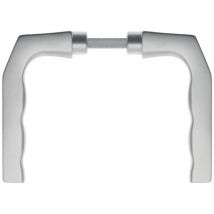 Türdrückerpaar 125Z Aluminium F1 ohne Rosetten Vierkant 8 mm