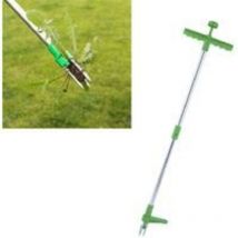 DéSherbeur Debout, Extracteur De Mauvaises Herbes Portable avec 3 Griffes à Long Manche Tueur De Racines De Pelouse De Jardin Outil De Suppression De