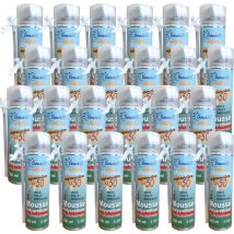 Dstock60 - lot de 24 mousses expansives manuelles 500 ml - mousse polyurethane professionnelle - isole. colle. rebouche - exterieur et interieur
