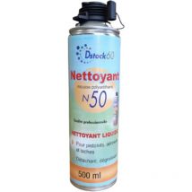 DSTOCK60- Nettoyant mousse expansive polyuréthane 500ml - Pour pistolets. aérosols & surfaces - Détachant & dégraissant