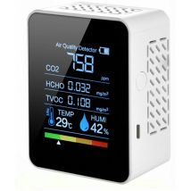 Lucky-88 - Détecteur Surveillance de la qualité de l'air Détecteur de dioxyde de carbone Température intérieure Humidité Détecteur de formaldéhyde