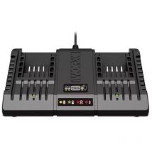 Worx - dual port WA3772 dual port Ladegerät für 20V Lithium-Ionen-Akku Ladezeit 3 - 5 Std.