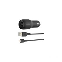 Dual usb-a Car Charger 12W X2 blk (CCB001BTBK) - Belkin