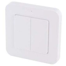 Dualer Funk-Doppelschalter DIO – 433 MHz – PVC – Weiß – 14,3 cm – 10,8 cm – 2,4 cm – 0,086 kg